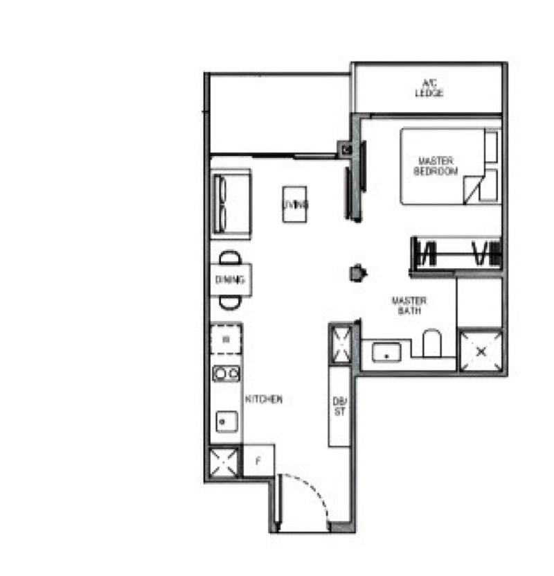 Park Colonial Condominium For Rent, $4,000, 1 Bed 1 Bath 463 sqft $8.64 psf