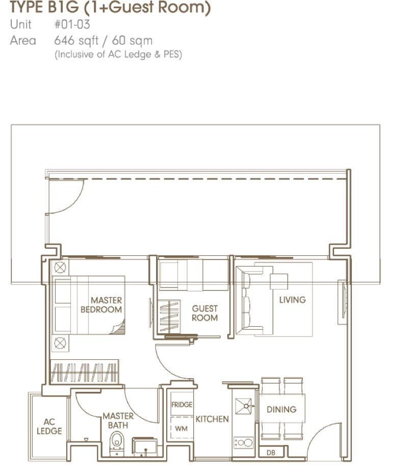 Condominium for Rent: D04, 098748