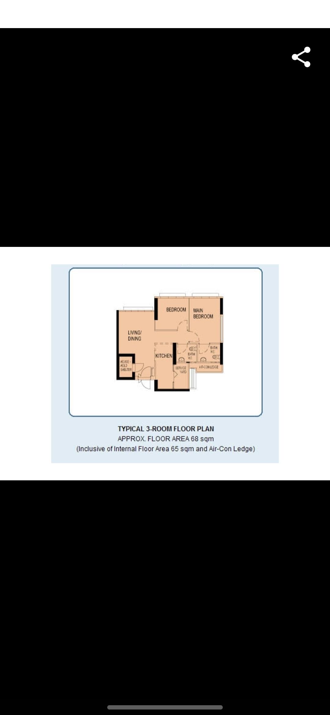 HDB Apartment for Rent, 326C Sumang Walk HDB Apartment For Rent, $2,200, 1 Bed 2 Bath 646 sqft $3.41 psf, SGD 2,200 | 99-year Leasehold
