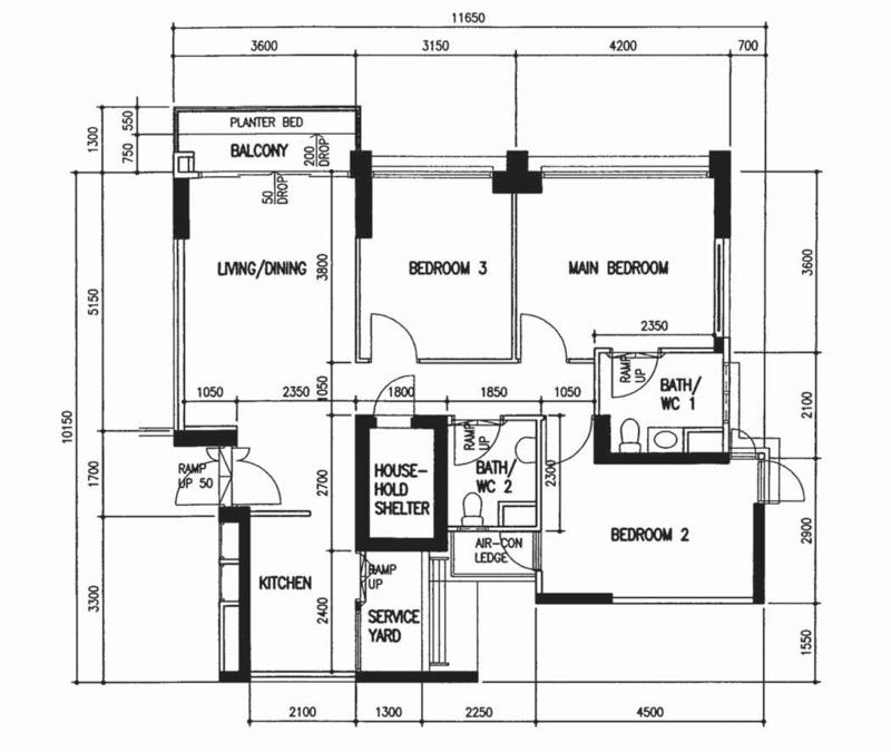 306B Punggol Place HDB Apartment For Rent, $3,200, 2 Bed 2 Bath 1,044 sqft $3.07 psf