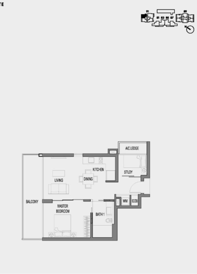 Condominium for Rent, Marine Blue Condominium For Rent, $4,600, 2 Bed 1 Bath 732 sqft $6.28 psf, SGD 4,600 | Freehold