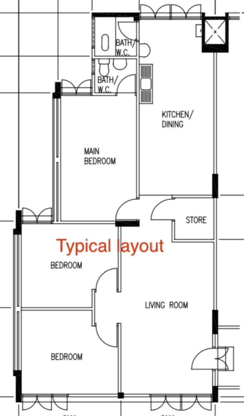 HDB Apartment for Rent, 108 Bedok North Road HDB Apartment Room Rental, $1,000, 1 Bed 1 Bath 10 sqft $100.00 psf, SGD 1,000 | 99-year Leasehold