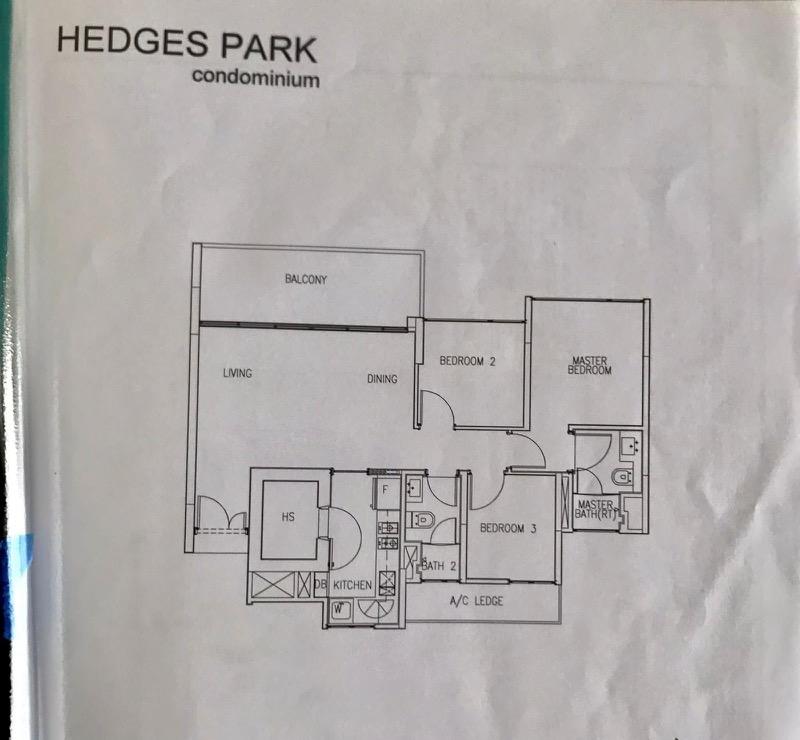 Hedges Park Condominium Condominium For Rent, $3,900, 3 Bed 2 Bath 1,001 sqft $3.90 psf