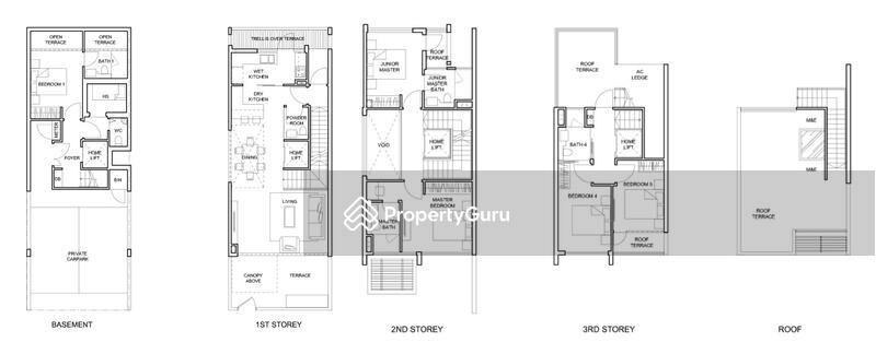 Condominium - Cluster House for Rent, Belgravia Villas, SGD 12,000 | Freehold