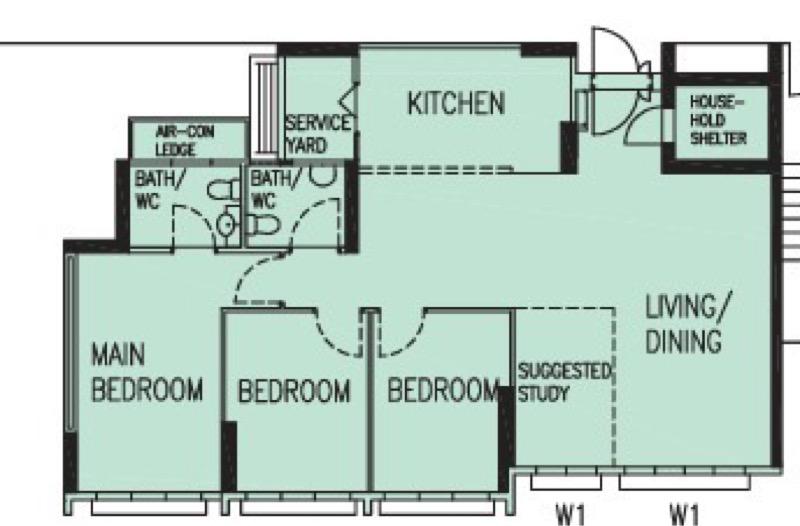 HDB Apartment for Rent, 673C Fern Grove @ Yishun HDB Apartment For Rent, $3,988, 3 Bed 2 Bath 1,205 sqft $3.31 psf, SGD 3,988 | 99-year Leasehold