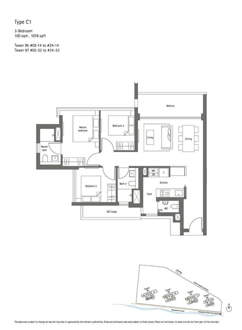 Condominium for Rent, Principal Garden Condominium For Rent, $8,000, 3 Bed 2 Bath 1,076 sqft $7.43 psf, SGD 8,000