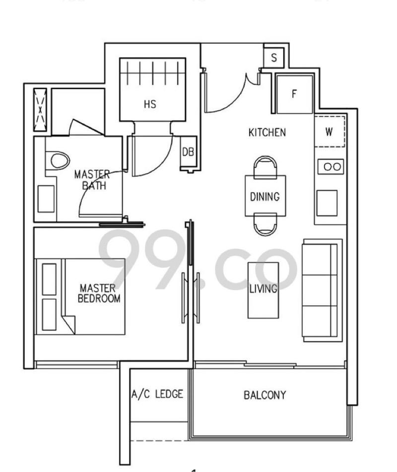 Condominium for Rent, The Scala @ Lorong Chuan Condominium For Rent, $3,800, 1 Bed 1 Bath 474 sqft $8.02 psf, SGD 3,800