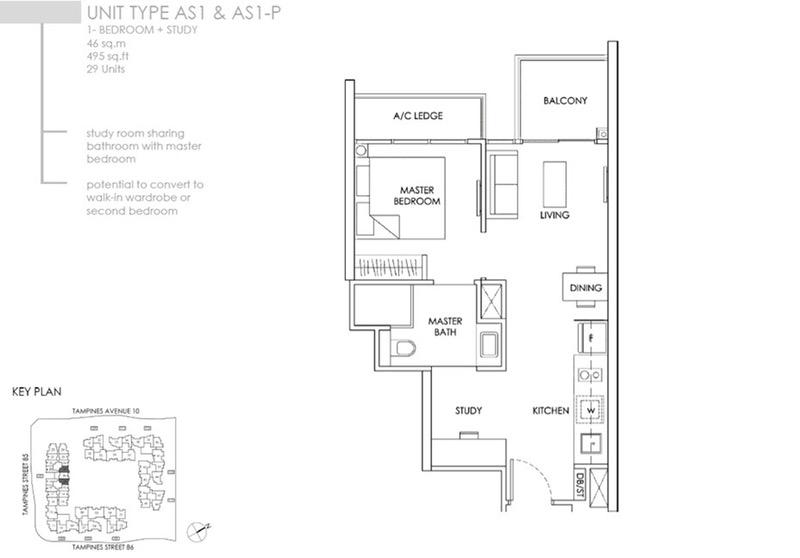 The Alps Residences Condominium For Rent, $3,500, 1 Bed 1 Bath 506 sqft $6.92 psf