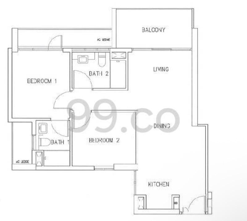 18 Woodsville Condominium For Rent, $3,900, 2 Bed 2 Bath 710 sqft $5.49 psf