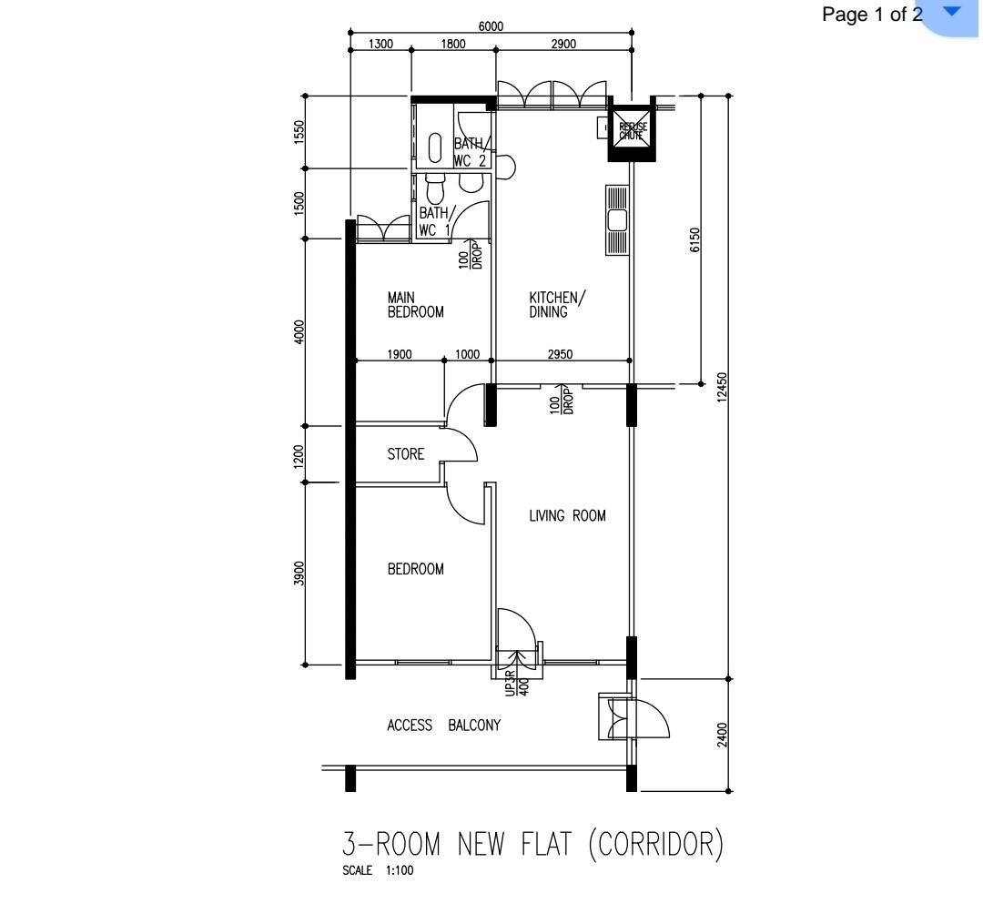 HDB Apartment for Rent, 125 Bedok North Road HDB Apartment Room Rental, $950, 1 Bed 1 Bath 129 sqft $7.36 psf, SGD 950 | 99-year Leasehold